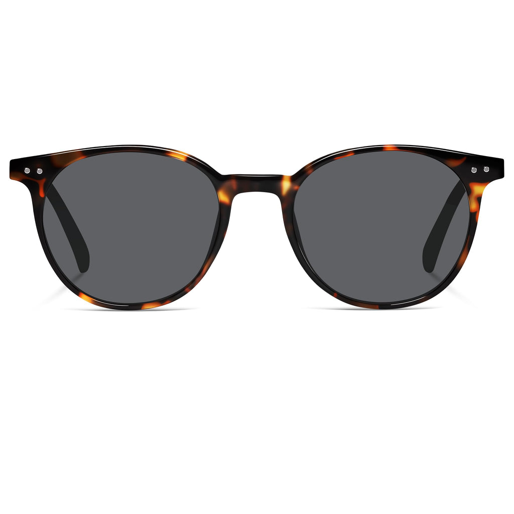 YWWPMDOF Round Sunglasses for Women Men, Polarized Retro Trendy Sunglasses Vintage Small Frame, UV Protection Lens Fashion Designer Classic Shades(Grey)
