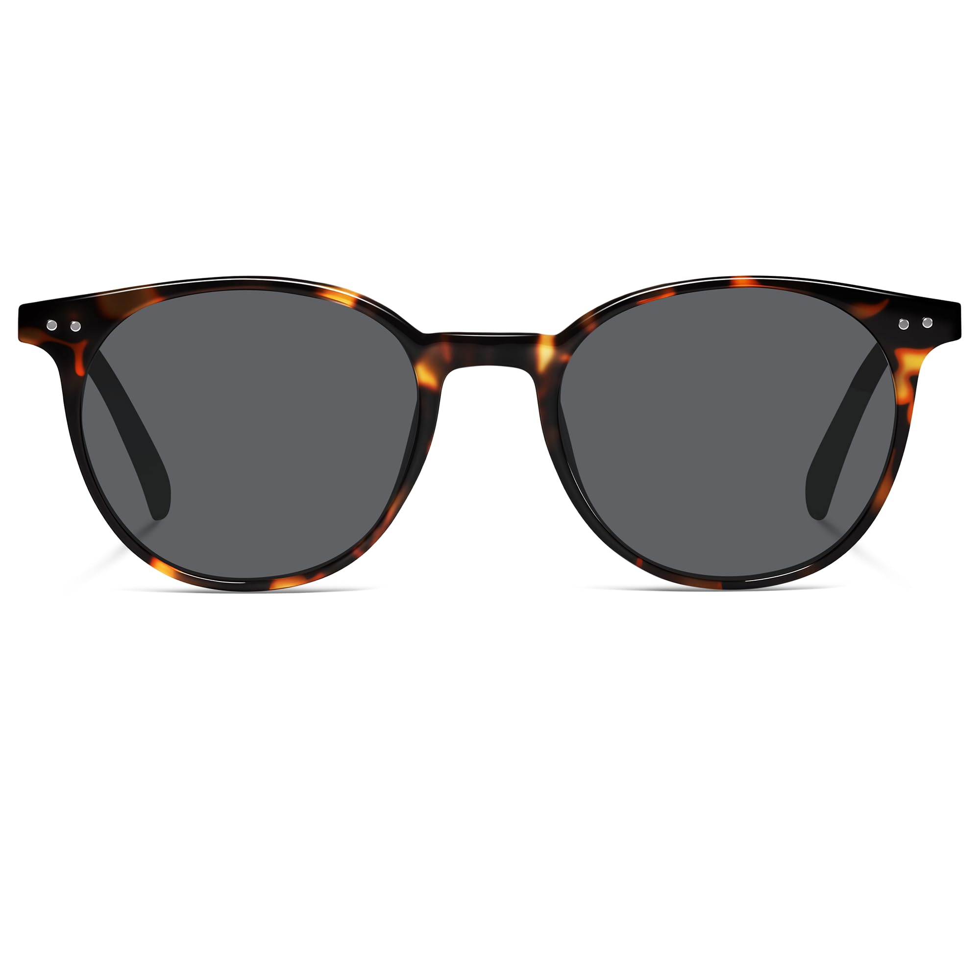 YWWPMDOF Round Sunglasses for Women Men, Polarized Retro Trendy Sunglasses Vintage Small Frame, UV Protection Lens Fashion Designer Classic Shades(Grey)