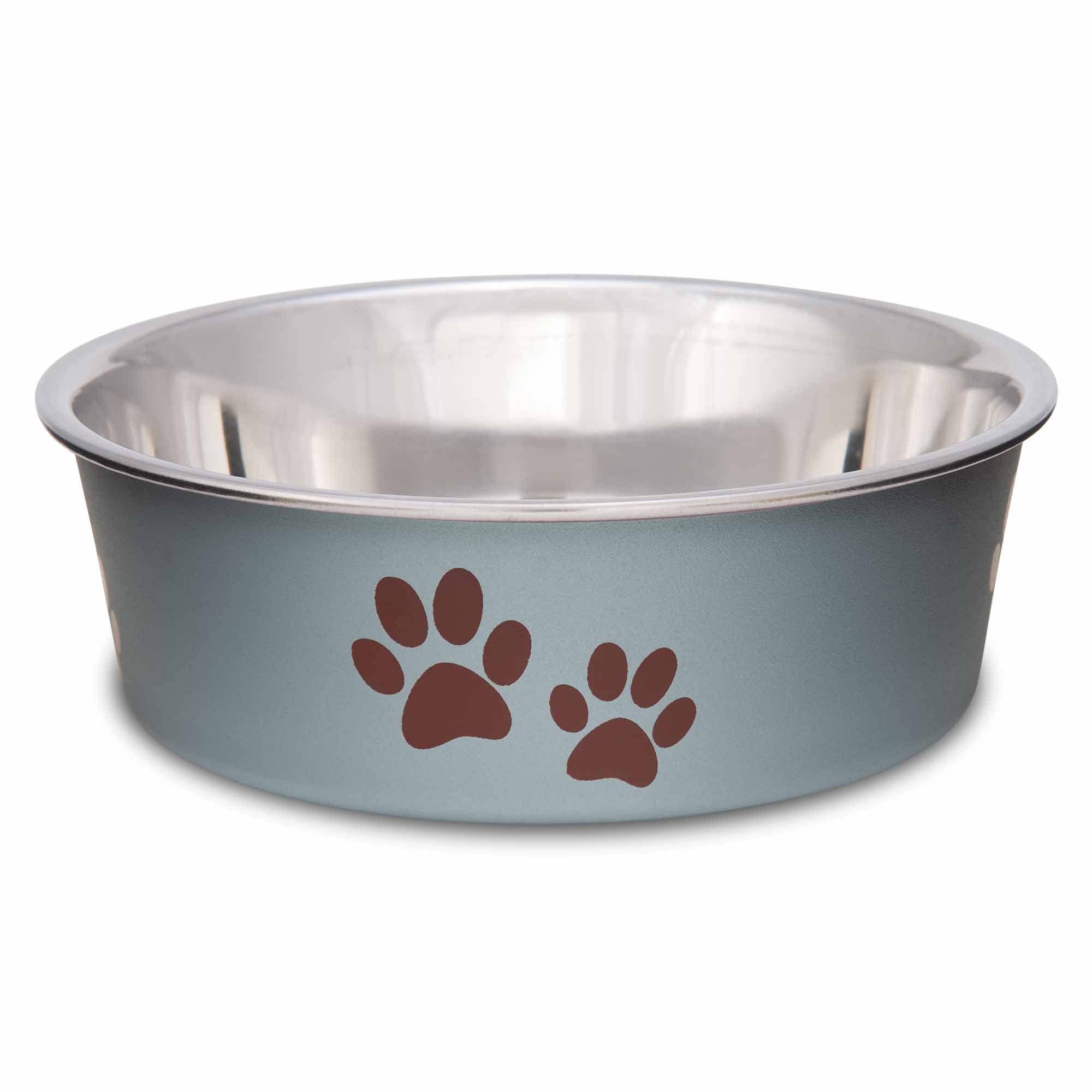 Loving Pets Bella Dog Bowls- Stainless Steel Dog & Cat Bowls - Spill Proof Dog Food Bowl, Cat Bowl, Puppy Essentials & Pet Supplies Great for Home & Travel (Small 10-20 lbs, Blueberry)