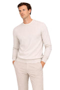 State Cashmere Essential Crewneck Sweater - Long Sleeve Pullover for Men Made with 100% Pure Cashmere Sourced from Inner Mongolia Goats - Soft, Lightweight & Versatile - (Undyed White, Large)