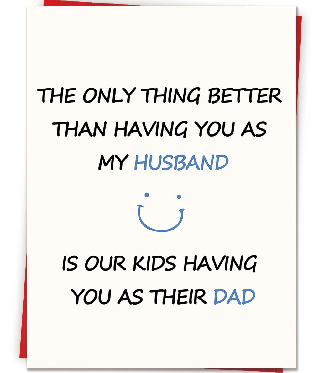 OJsensai Father's Day Card Gifts for Husband from Wife, Husband and Father Appreciation Card from Kids Family, Sweet Family Love Fathers Day Gift Idea