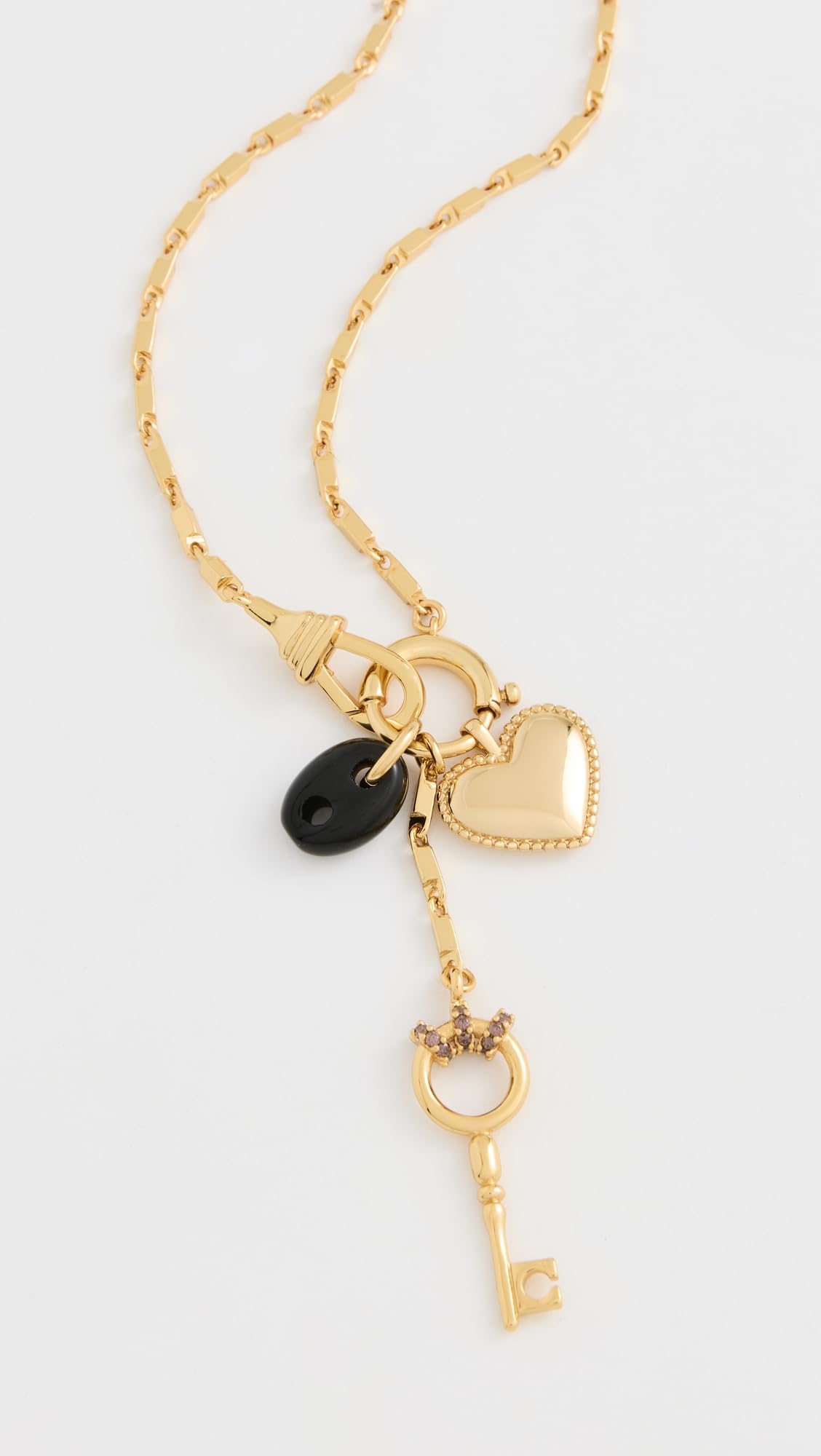 Madewell Women's Bar Watch Chain Charm Necklace, Antique Gold, One Size