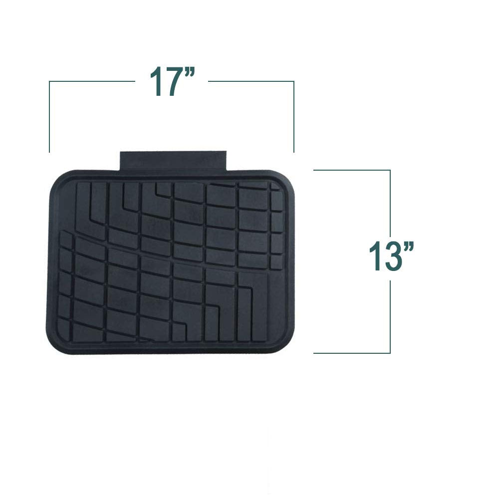 FH Group Premium Liners Tall Channel Trimmable All Weather Rubber Full Set Car Floor Mats (Beige) w. Trimmable All-Season Cargo Liner (Black) - Universal Fit for Cars Trucks and SUVs
