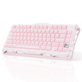 GravaStar Mercury K1 75% Pink Wireless Keyboard, Aluminum Alloy Exoskeleton Design Mechanical Gaming Keyboard, Gasket Hot-Swap Socket, Linear Switches, RGB Backlit