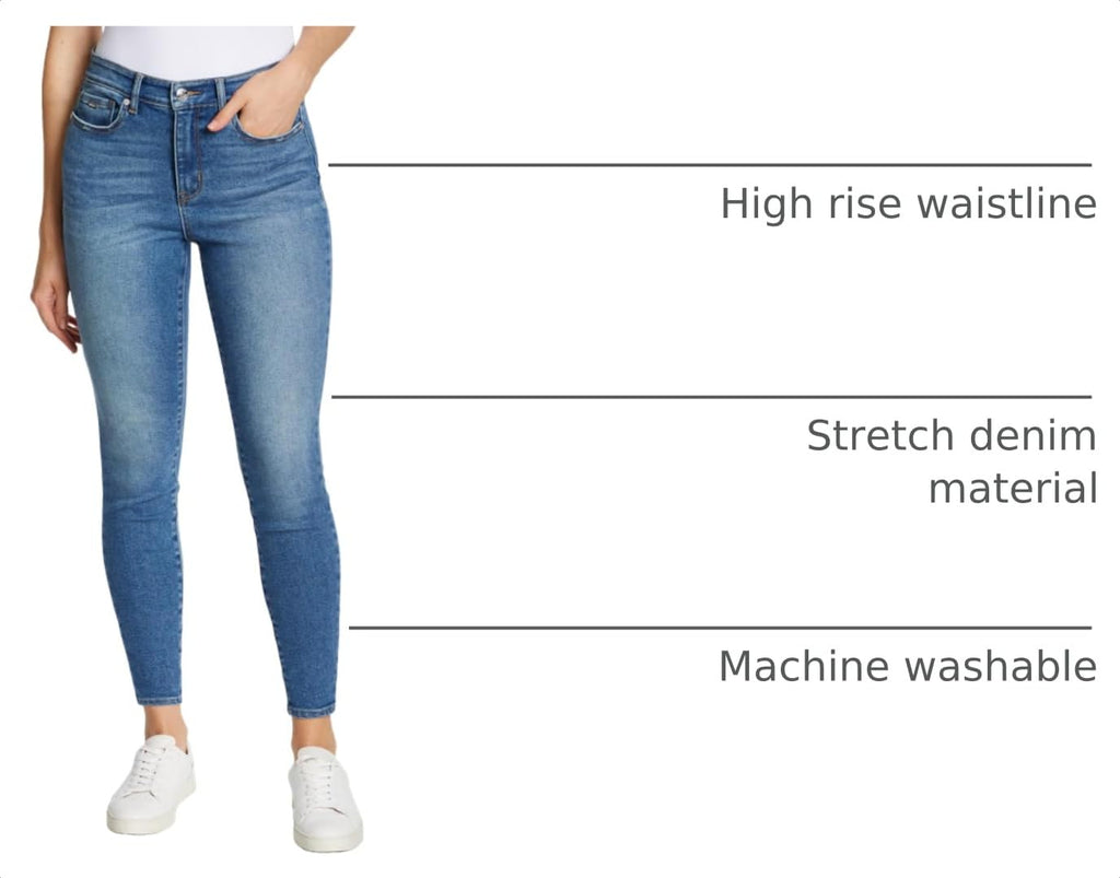 Nine West Womens High Rise Perfect Skinny Jeans, Jules, 10 US