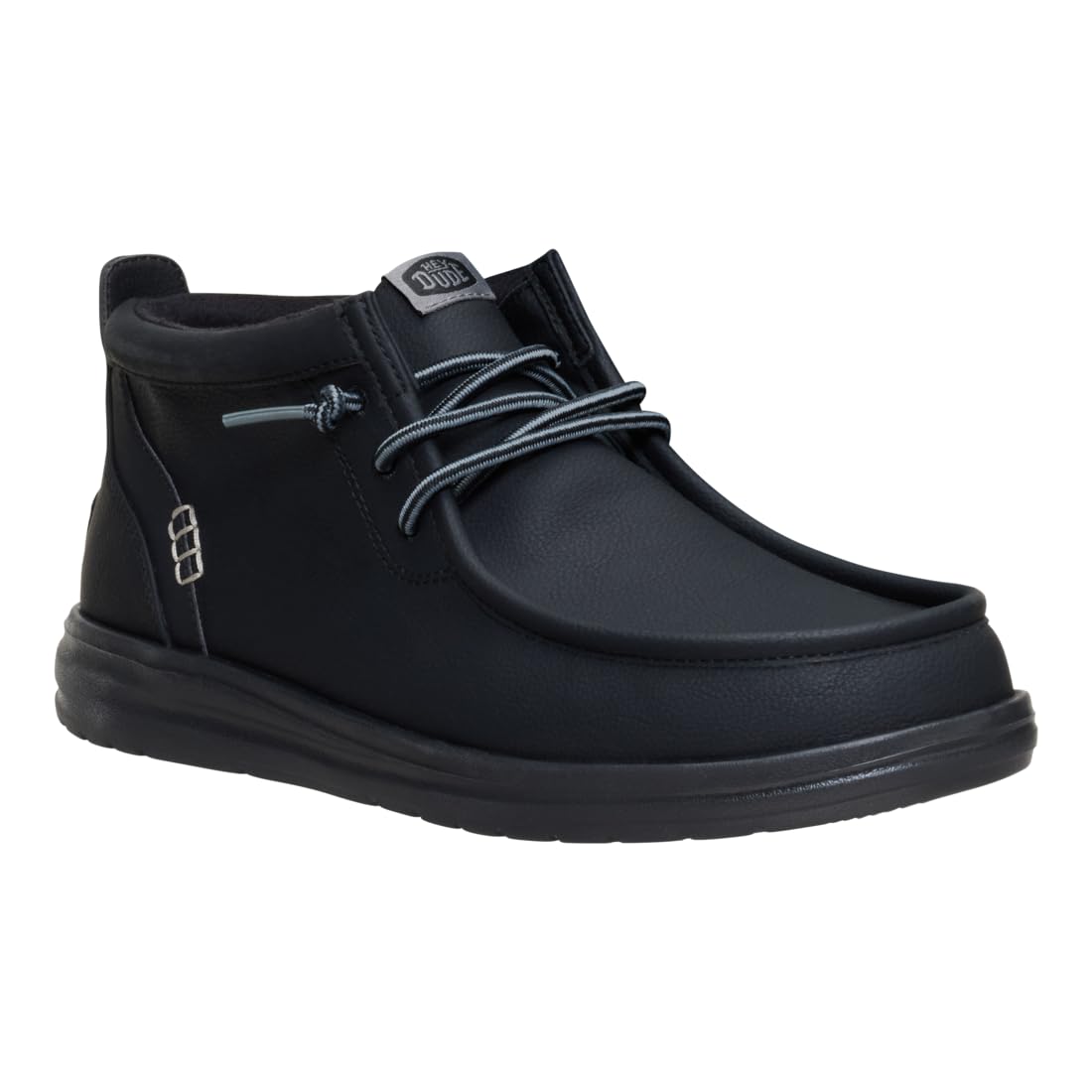 HEYDUDE Wally Mid Gripr Classic, Black/Black, Size 11, Men’s Boots, Men’s Pull On Boots, Water-Repellent, Comfortable & Lightweight