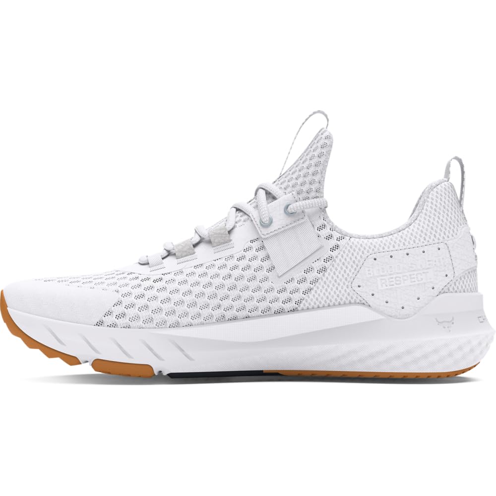 Under Armour Men's Project Rock Blood Sweat Respect 4, (100) White/Distant Gray/Black, 11, US