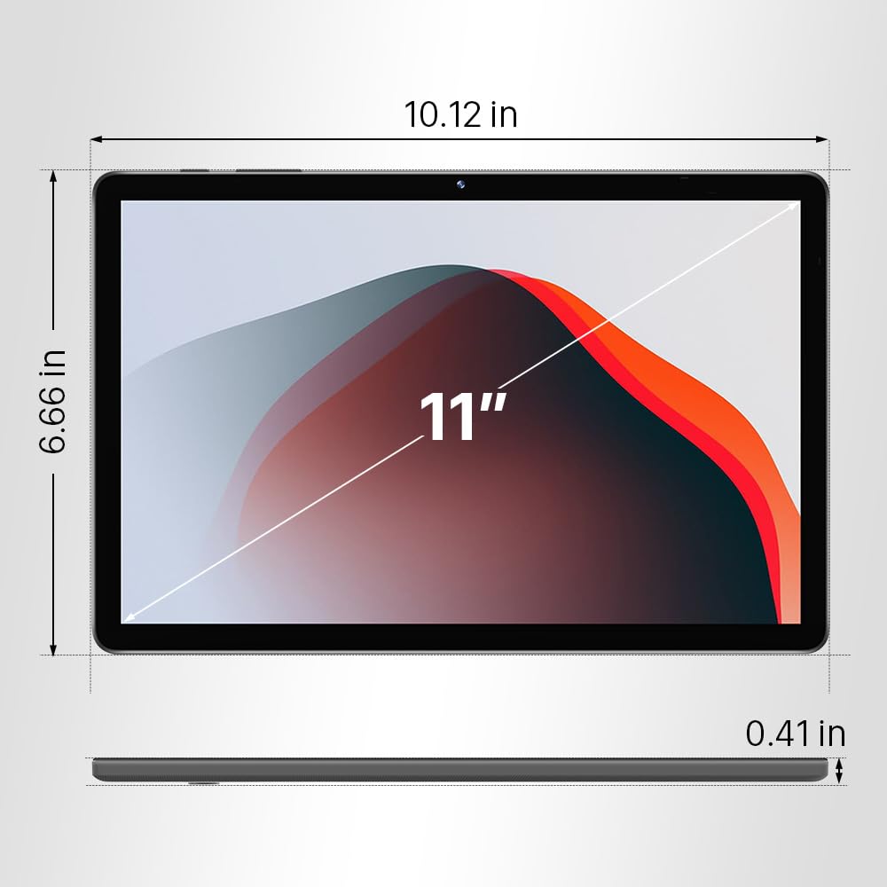 ApoloMedia 11" Tablet, 2025 Android 16 with Octa-core Processor, 8GB RAM+128GB ROM(1TB Expandtion), 7000mAh Battery, HD IPS Large tableta,WiFi 6&BT5.0, Support GMS (Case not Included)