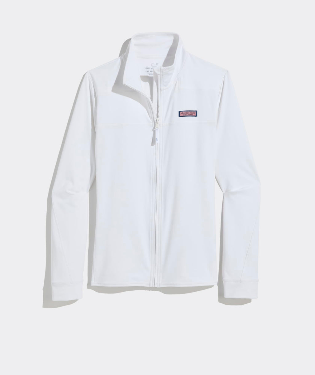 vineyard vines Performance Sankaty Full-Zip, White Cap, L