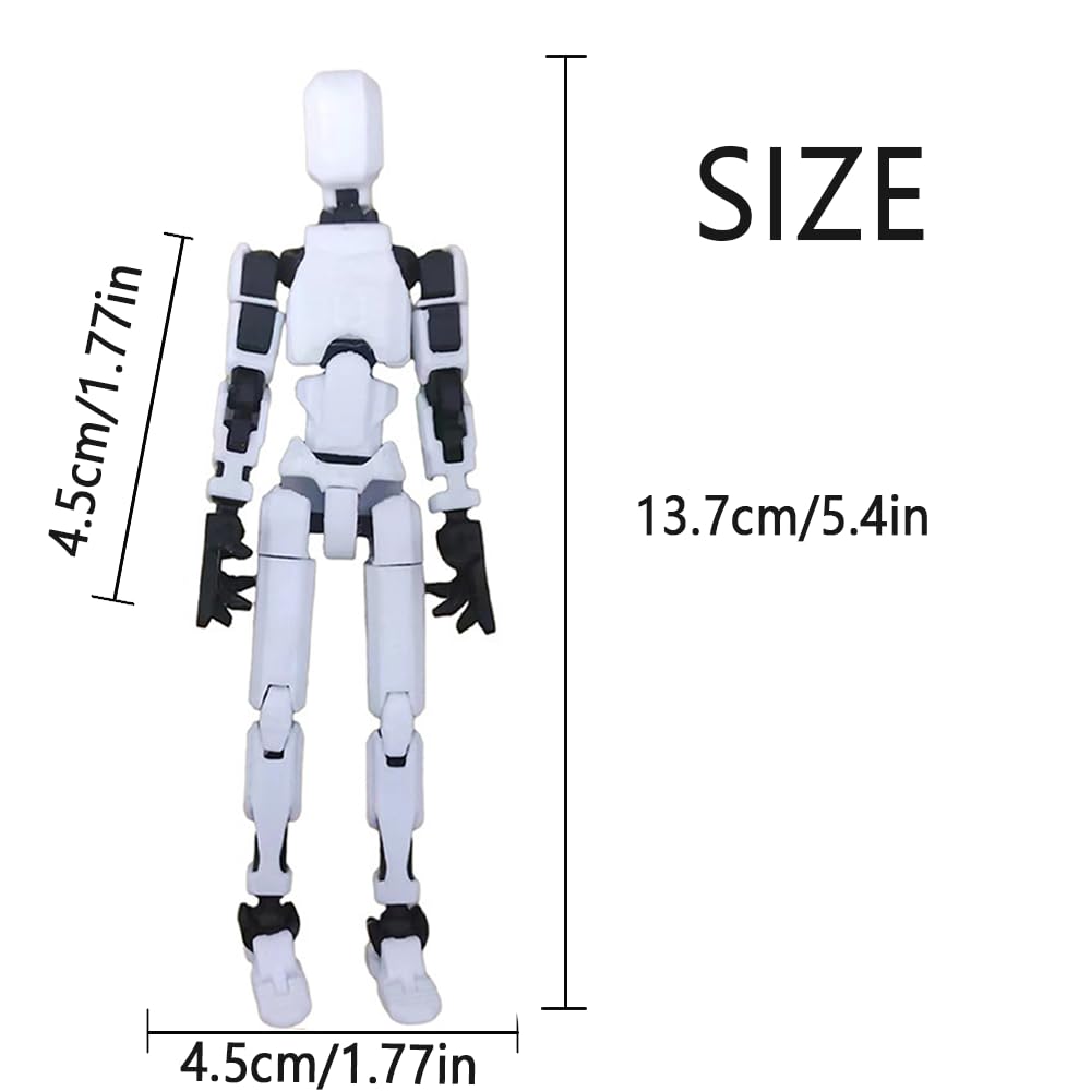 Dumwick Assembly Completed Titan 13 Action Figure Set,Titan 13 Robot Action Figures 3D Printed Multi Jointed Movable,Nova 13 Action Figure,Decorations for Action Figures (5pcs,Assembly Completed)