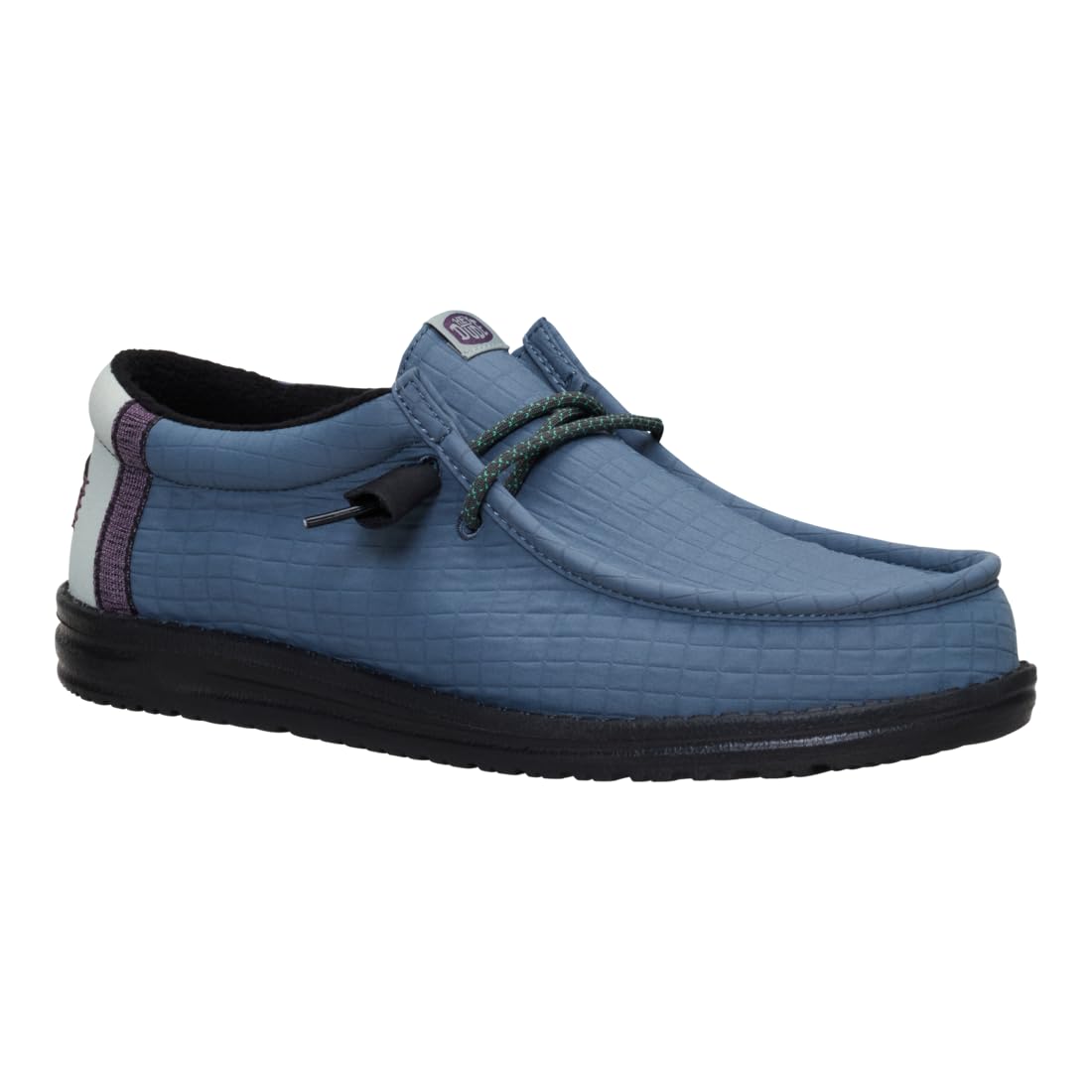 HEYDUDE Wally Quilted Stormy Blue/Multi 11, Men’s Shoes, Slip-on Loafers, Comfortable & Light-Weight