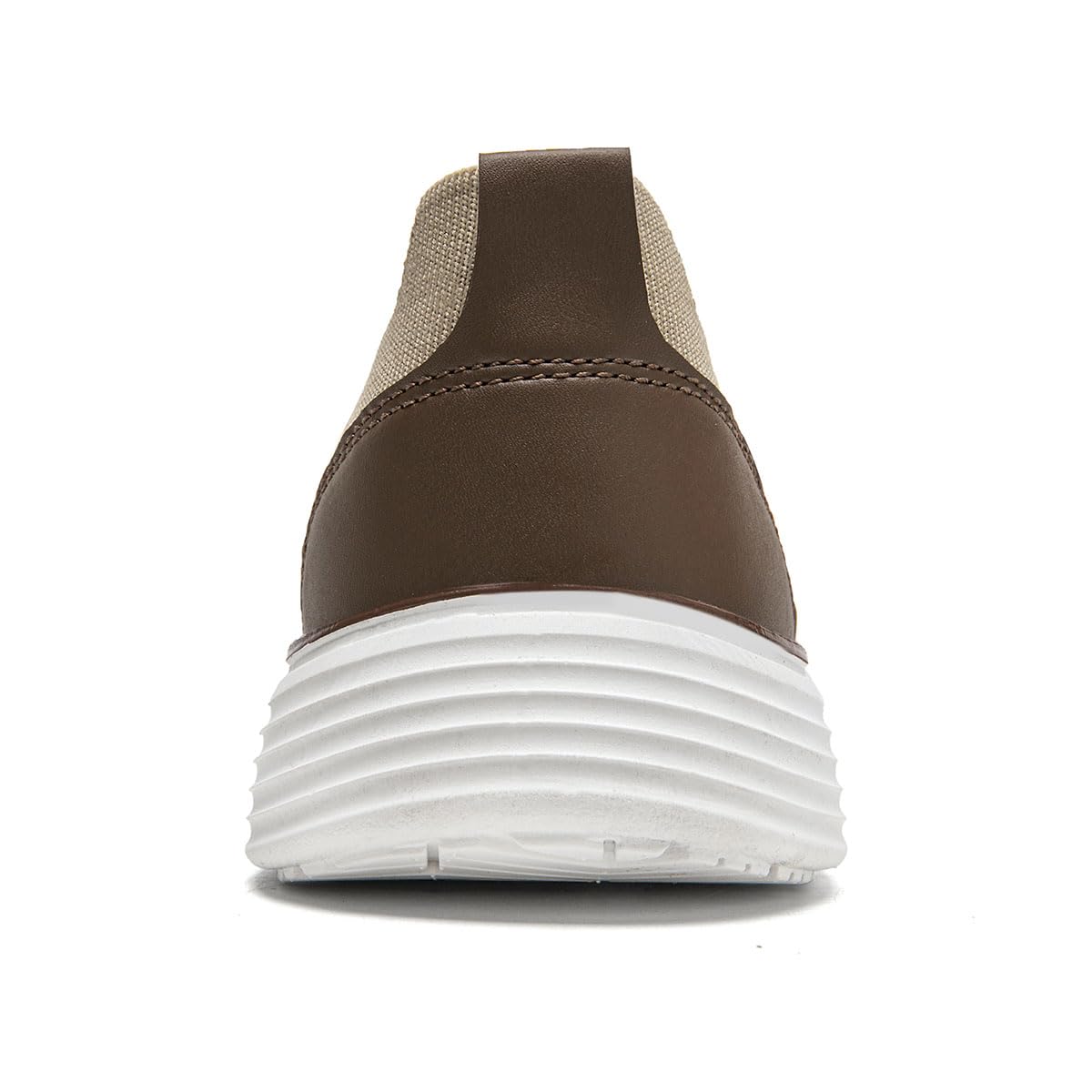 WOHHHW Men's Loafers Slip On Shoes Men Boat Shoes Casual Walking Shoes for Men Comfort Lightweight Breathable Brown Size 11