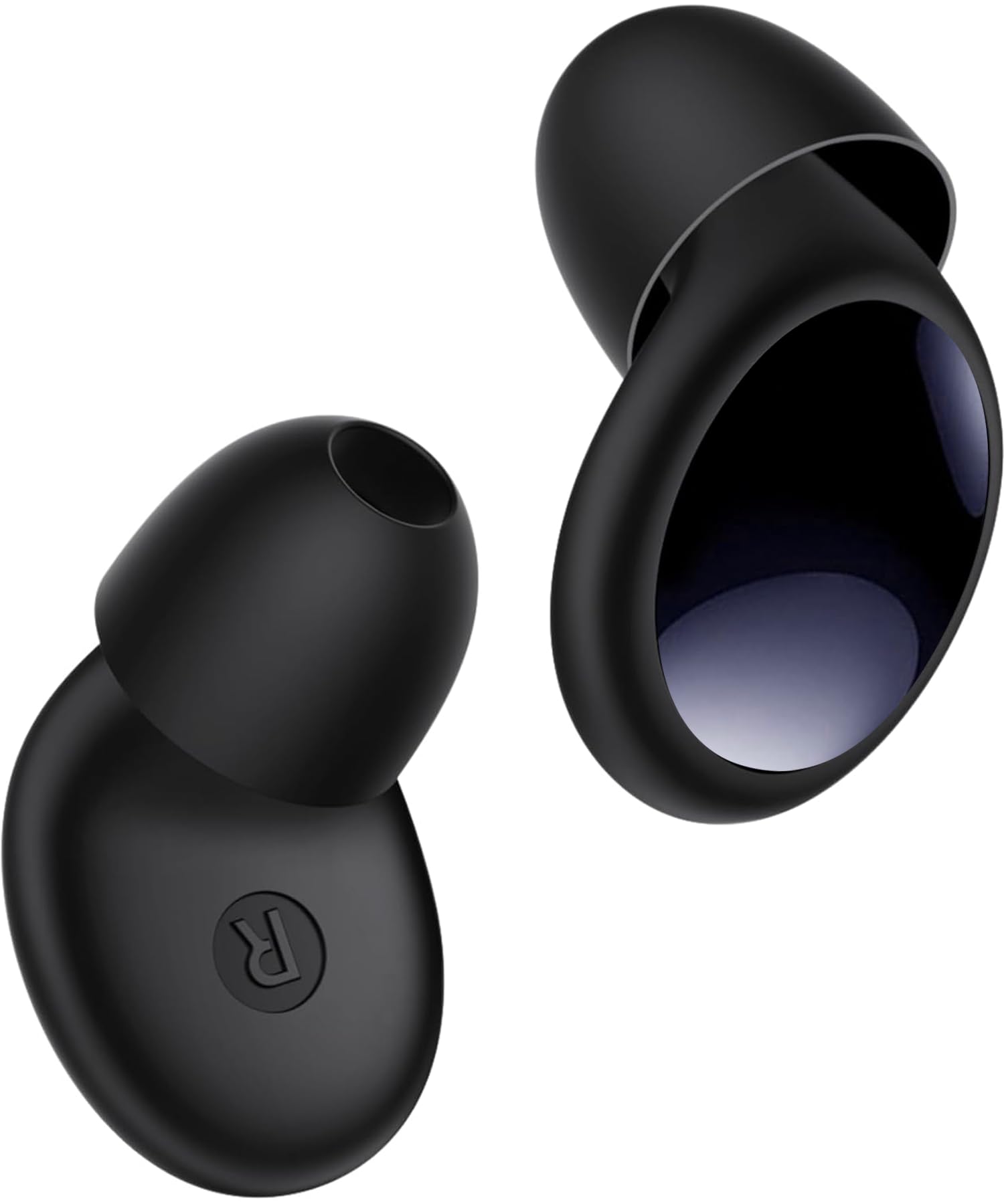 Ear Plugs for Sleeping 45dB Noise Cancelling Ear Plugs for Noise Reduction & Snoring, Concerts, Earplugs for Sleep, Sider Sleepers Airplane, Silicone Earplugs Reusable Concert Ear Plug +8Tip Obsidian