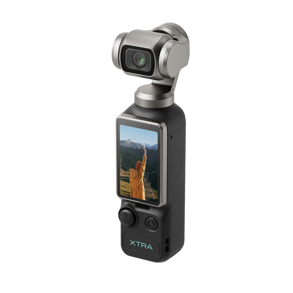 Xtra Muse, Vlogging Camera with 1'' CMOS & 4K/120fps Videos, Pocket Camera with 3-Axis Gimbal Stabilizer, Fast Focusing, Face/Object Tracking, Digital Video Camera for Photography, Digital Camera