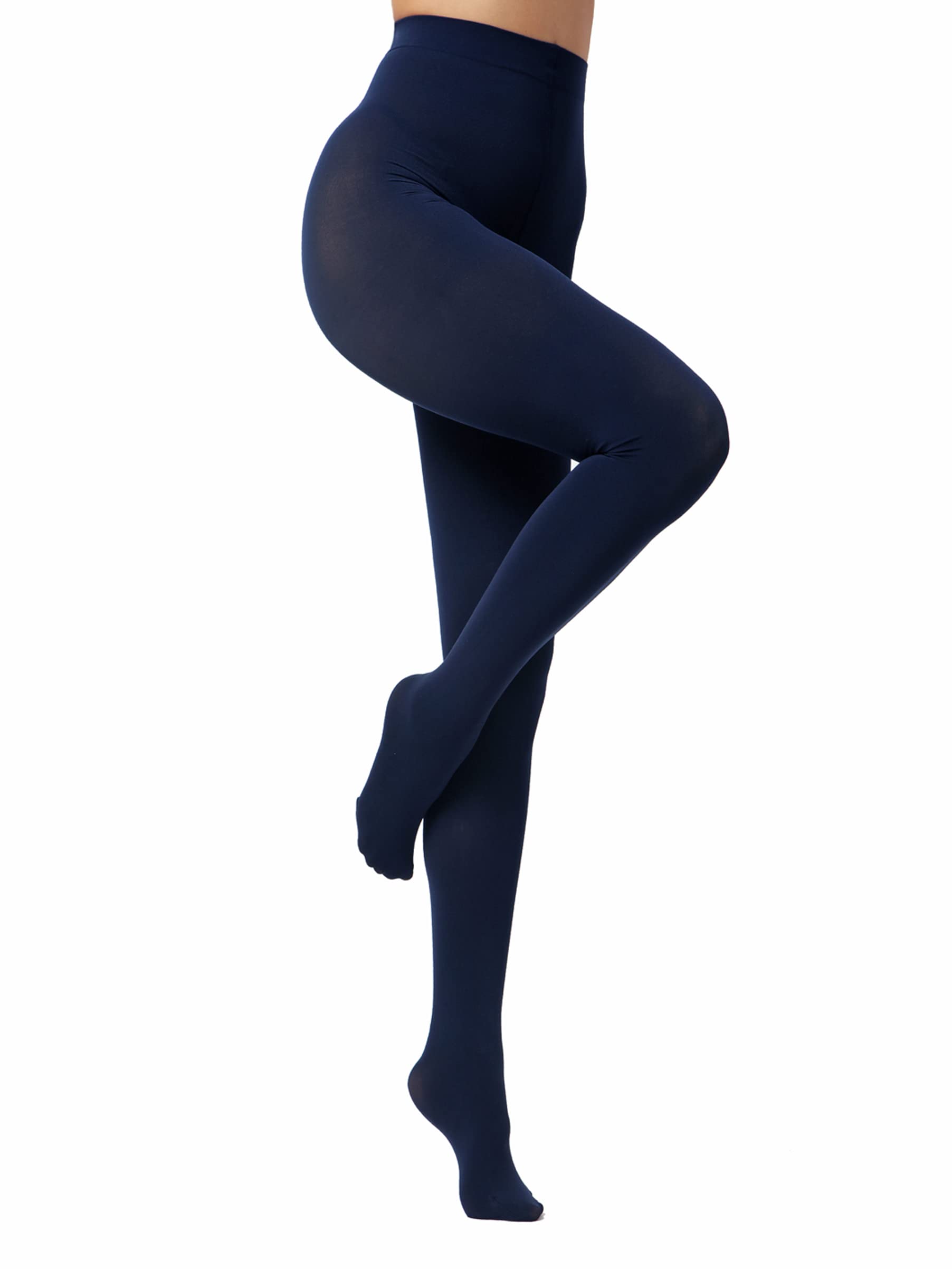 EVERSWE Women's 80 Den Soft Opaque Tights, Women's Tights (S/M, Navy)