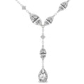 FRIENDLY DIAMONDS Lab Grown Diamond Fashion Necklace IGI Certified | 1 Carat 10K White Gold | Promise Chain Lariat Pear & Marquise Lab Diamond Fashion Necklace | FG-VS Quality