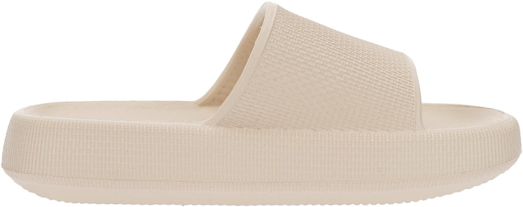 BRONAX Pillow Slippers for Women and Men | House Slides Shower Sandals | Cushioned Thick Sole 42-43 Khaki