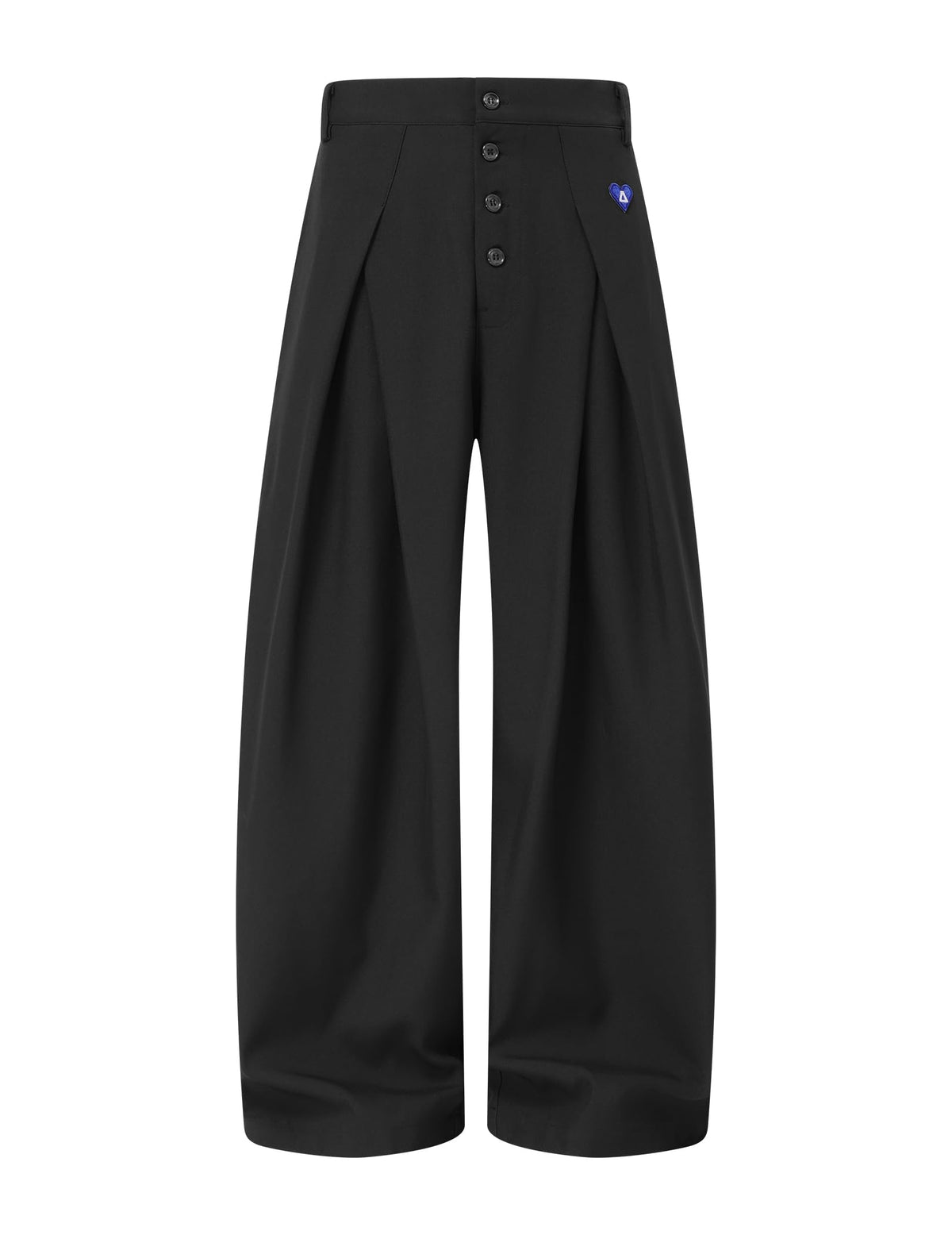 Aelfric Eden Wide Leg Dress Pants Mens Womens Baggy Pleated Trousers Vintage Button Front High Waisted Y2K Streetwear Pants Black S
