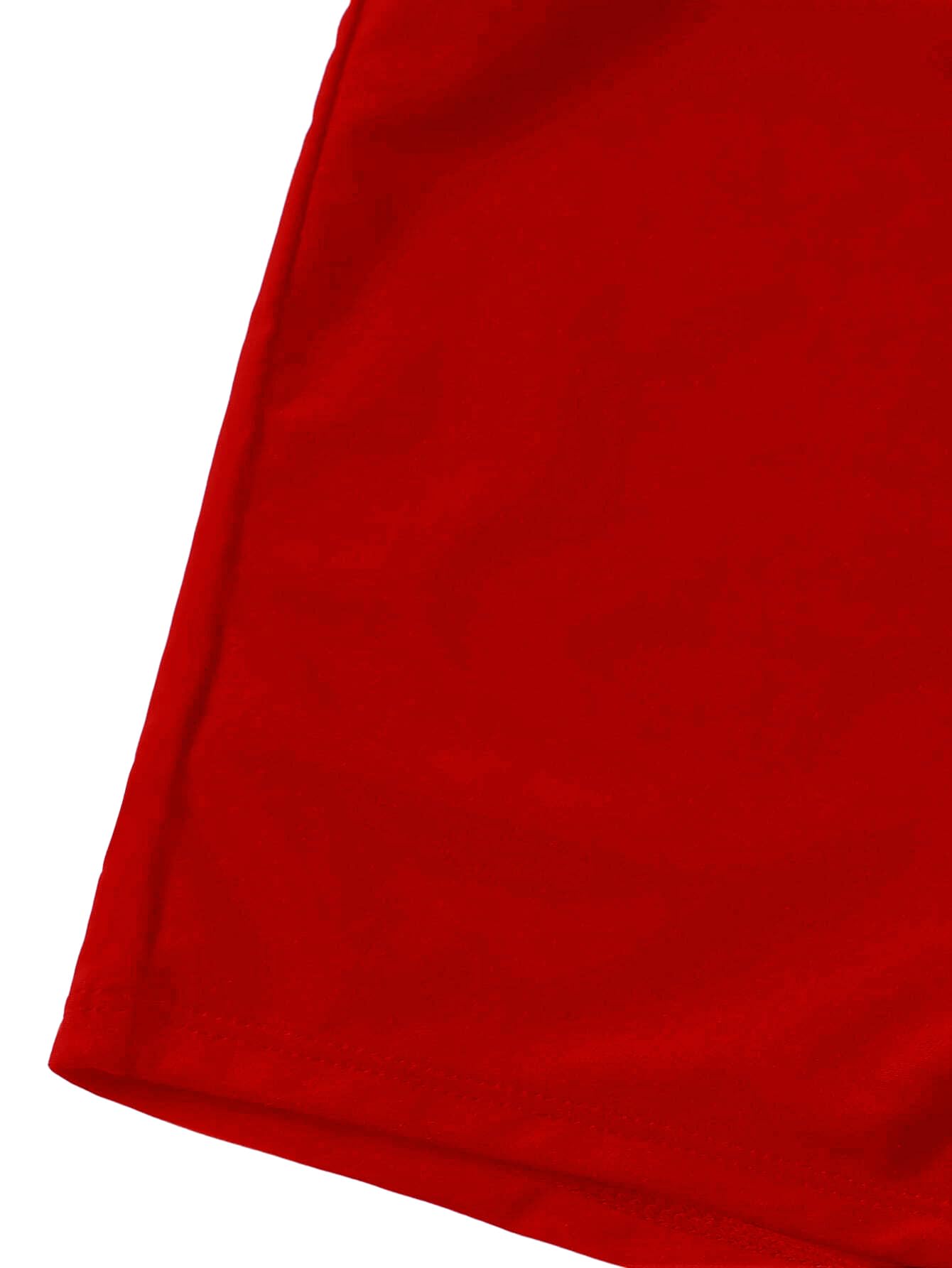 Lilosy High Waisted Tummy Control Drawstring Bikini Set String Swimsuit Cami Top and Tie Side Shorts 2 Piece Women Bathing Suit Red #2 Small