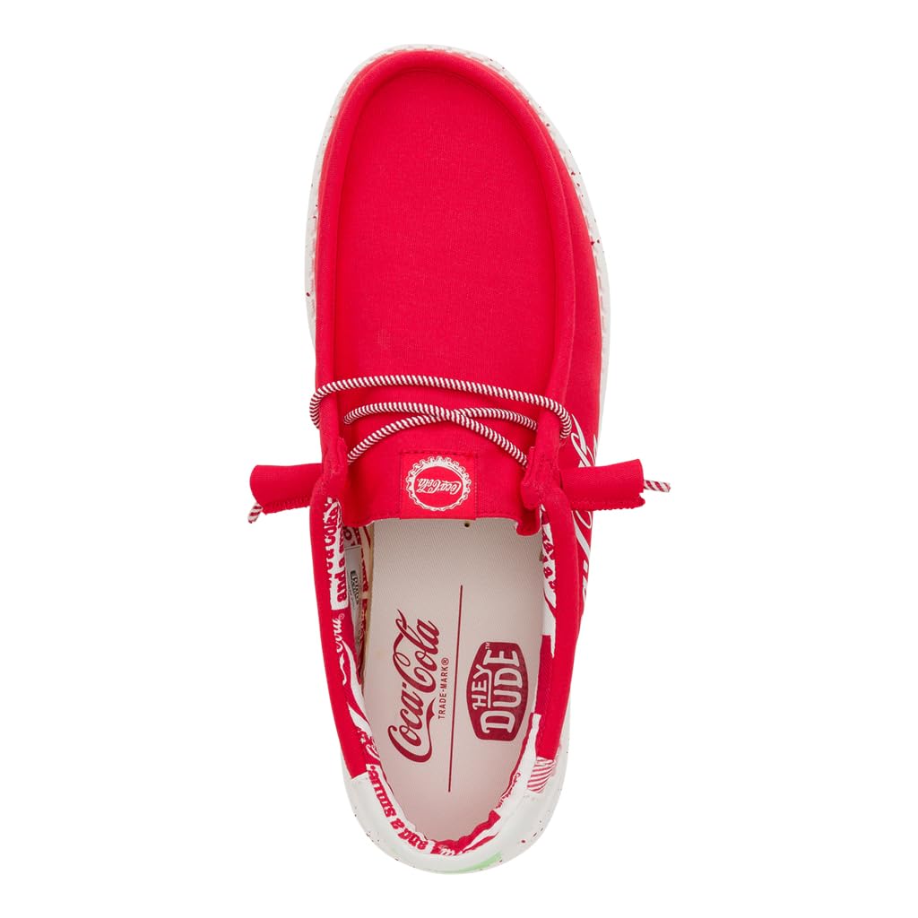 HEYDUDE Wally Coke True Red/White Size M11, Men’s Shoes, Men's Slip-on Loafers, Comfortable & Light-Weight