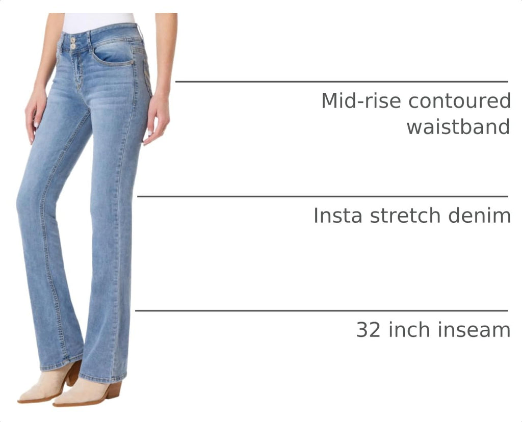 WallFlower Women's InstaStretch Luscious Curvy Bootcut Jeans, Albury, 11