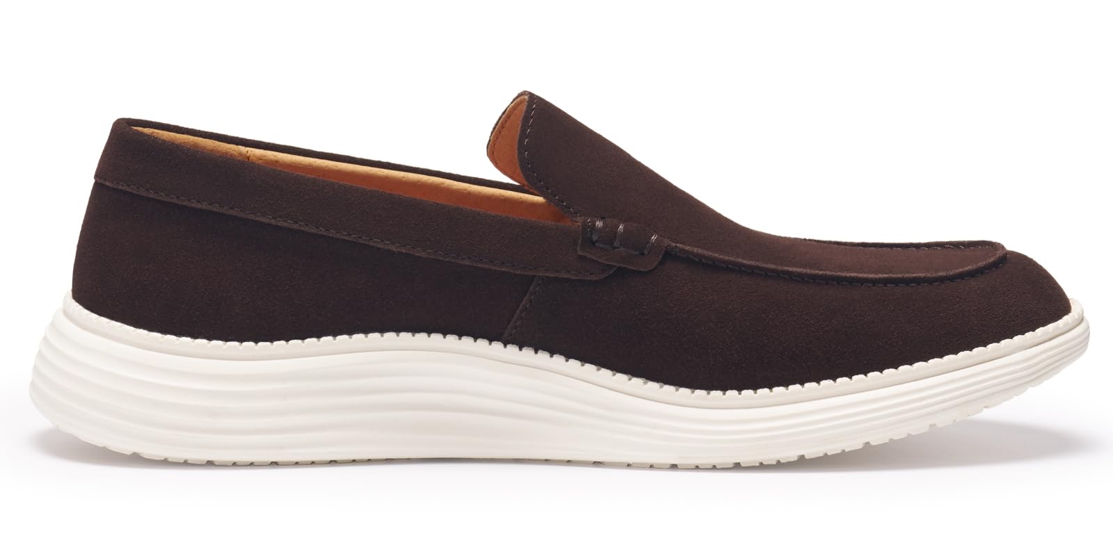 Journey West Men's Comfort Casual Slip-on Suede Leather Loafers Shoes for Men Coffee US 9