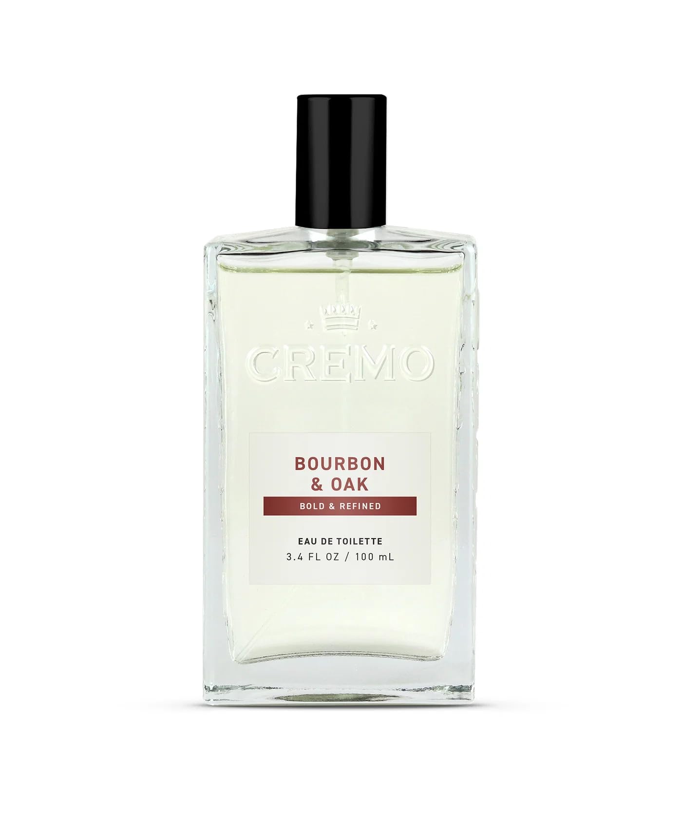 Cremo Cologne For Men - Bourbon & Oak Mens Cologne Spray, A Sophisticated Blend of Distiller’s Spice, Fine Bourbon and White Oak, Multi-Layered Signature Men's Fragrances, 3.4 Fl Oz