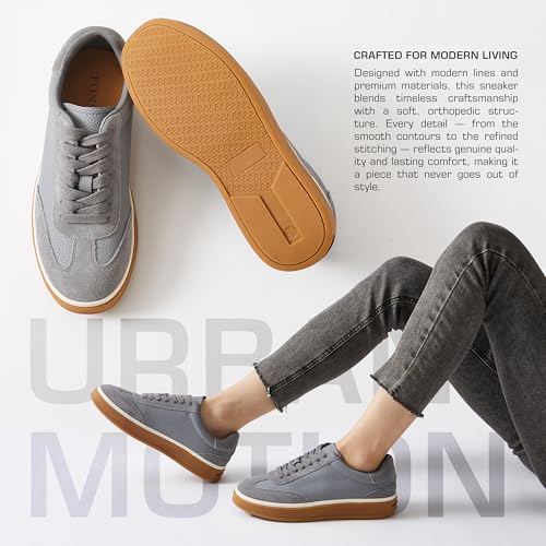FONSUFA Spor Loafers for Women, Comfortable Stylish - Lightweight and Breathable Womens Shoes, Women's Loafers & Slip-Ons Casual Shoes (GREY, US Footwear Size System, Adult, Women, Numeric, Medium, 6.5)