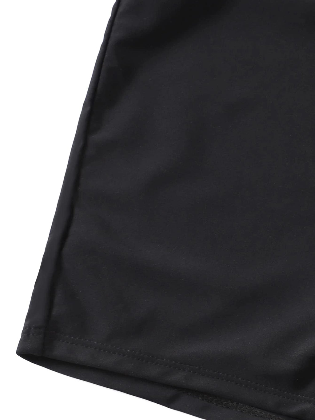 Lilosy Petite Tummy Control Drawstring High Waisted Bikini Set String Swimsuit Spaghetti Strap Cami Top and Tie Side Shorts 2 Piece Women Bathing Suit Black X-Small