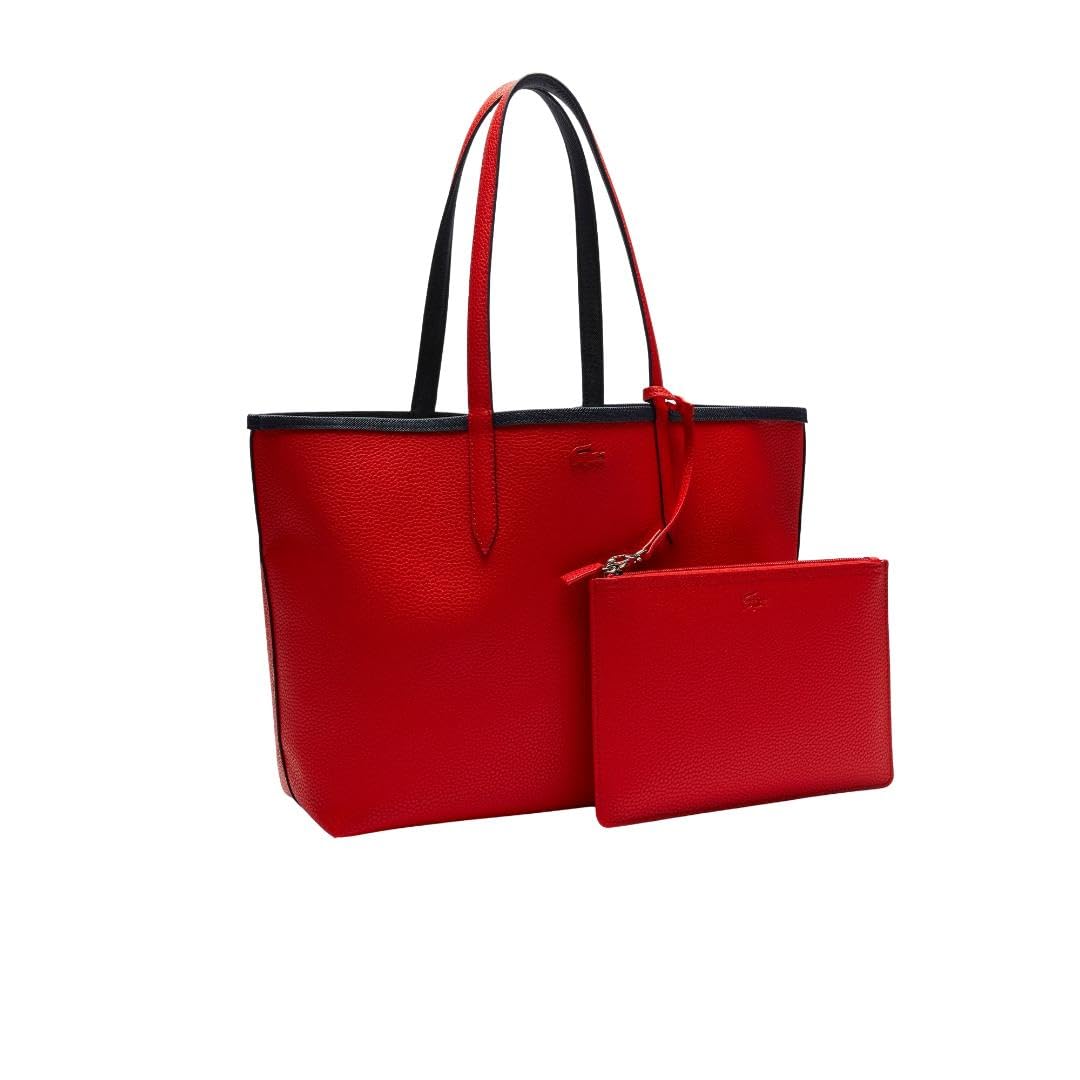 Lacoste Women's Anna Large Reversible Tote Bag, Violet/Red, One Size