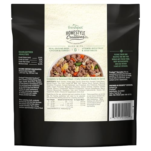 Freshpet Beef, Chicken & Turkey Homestyle Creations Dog Food, 16 OZ
