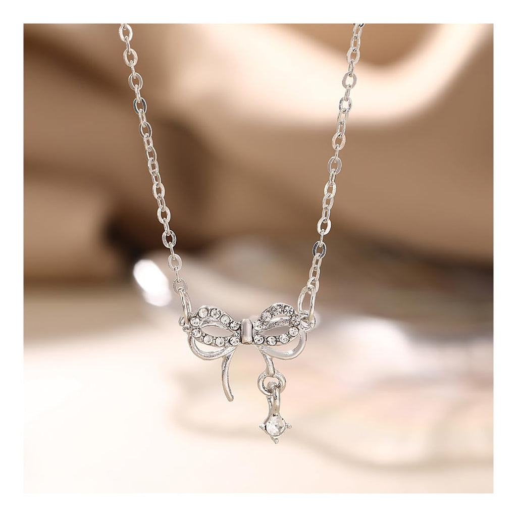 IFNODO 47pcs Silver Jewelry Set With 3 PCS Necklace, 11 PCS Bracelet,20pcs Hoop Stud Earrings,7pcs rings set For Women For Birthday Gifts