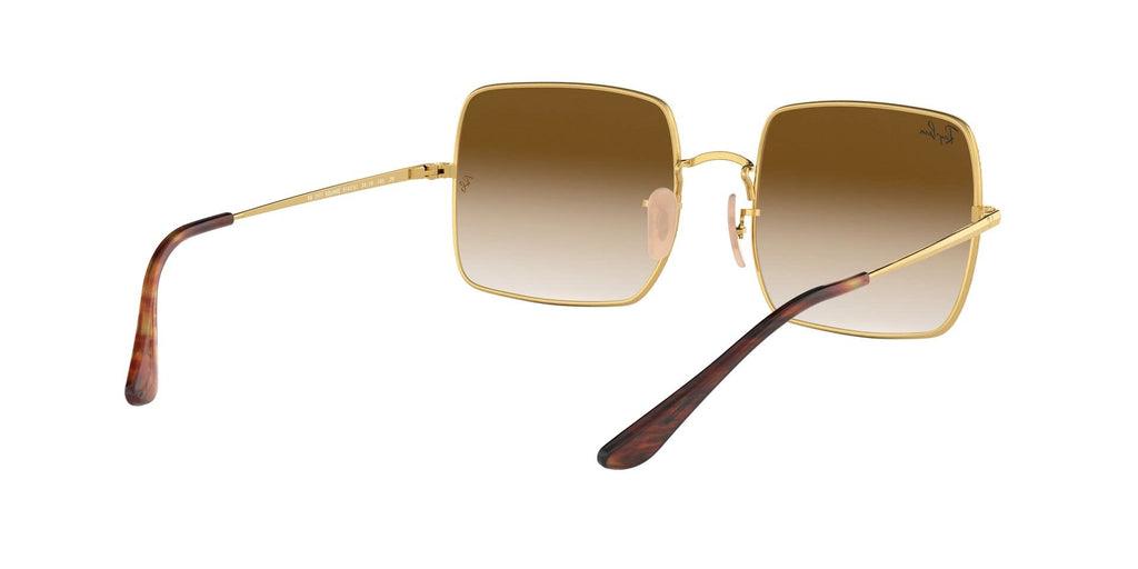 Ray-Ban Womens RB1971 Square Square Sunglasses, Gold/Clear Gradient Brown, 54 mm
