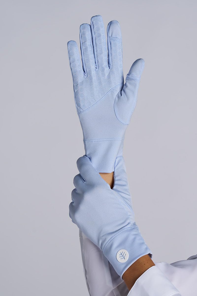 Coolibar Convertible Fingertip UV Sun Gloves - UPF 50+ Sun Protection - Fuji in Periwinkle Purple