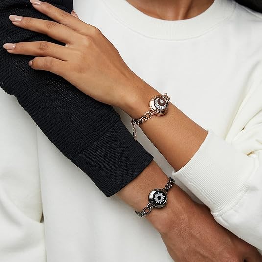 TOTWOO Touch Bracelets for Couples, Vibration & Light up for Love Couples Long Distance Relationship Gifts for Girlfriend Bluetooth Pairing Jewelry