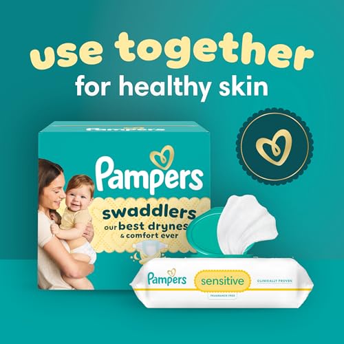 Pampers Swaddlers Diapers, Size 0 (up to 10 lbs), 140 Count, Absorbent, Keeps Baby Dry and Comfortable, Skin Safe Disposable Baby Diaper (Packaging May Vary)