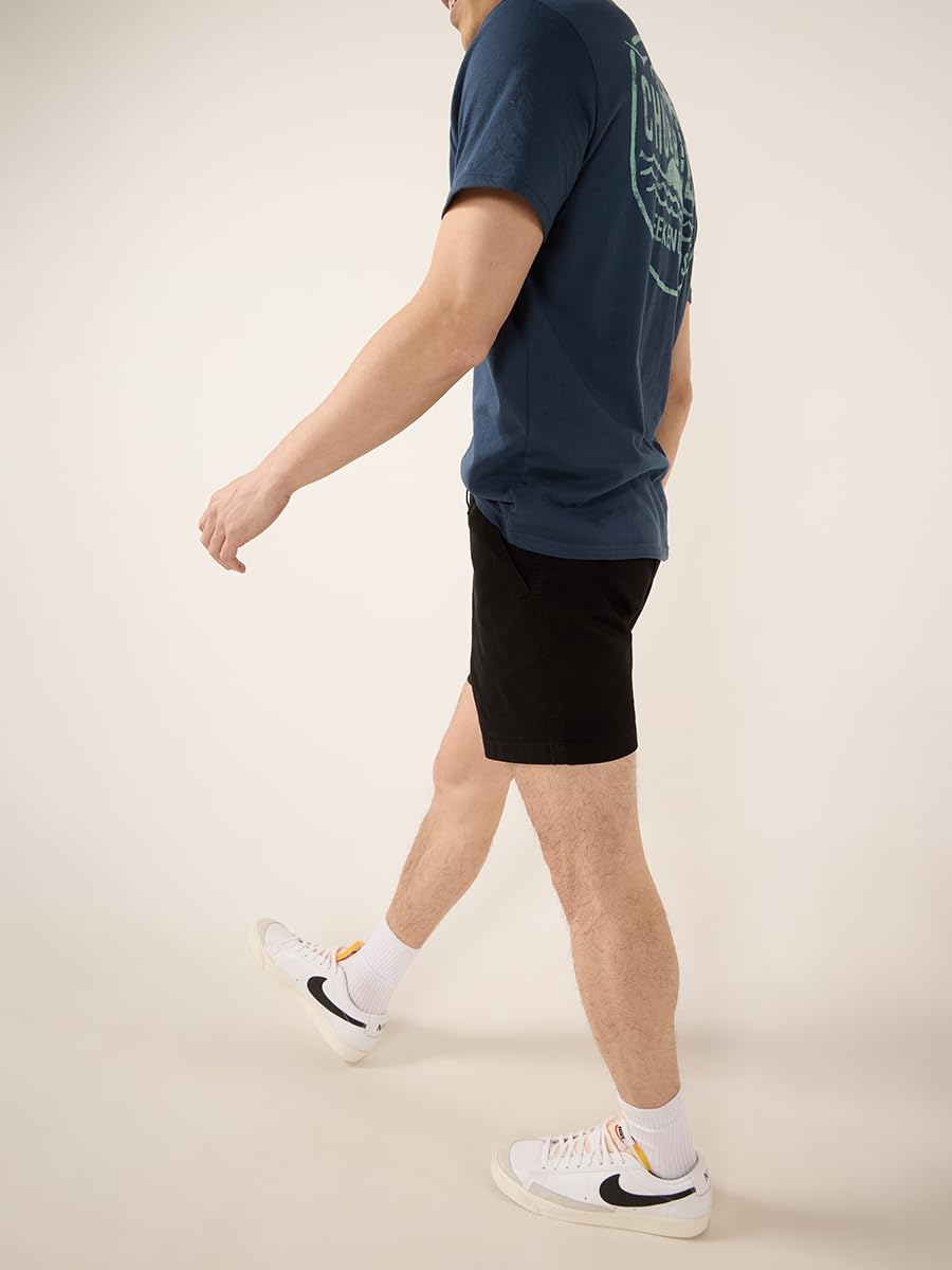 Chubbies Chino Shorts Men 5.5 Inch - Mens Shorts Casual with Elastic Waistband, Side and Back Pockets, Stretch Cotton Blend (Dark N Stormies, X-Small)
