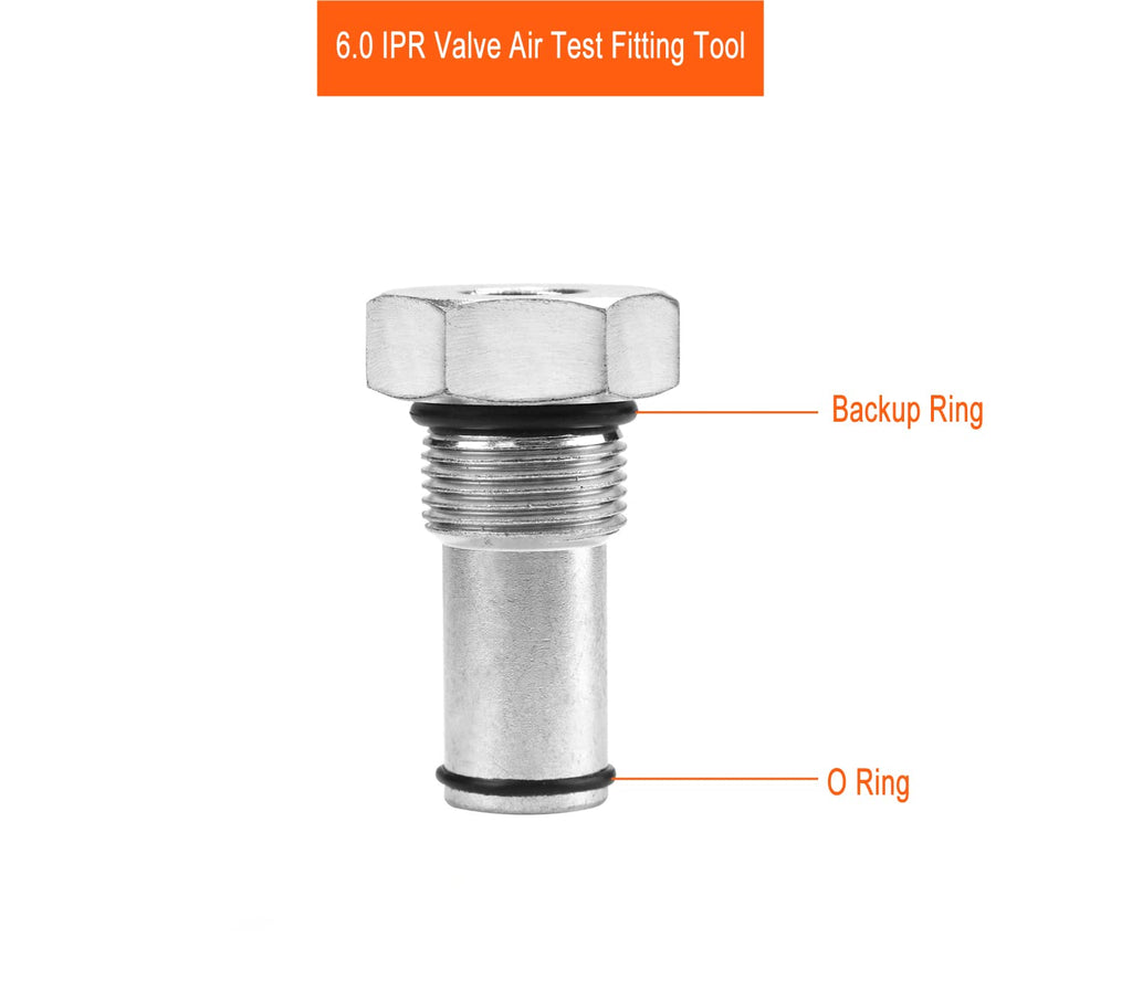IVARKEY Oil Rail Adapters Leak Test Kit & IPR Valve Air Test Fitting Tool High Pressure Oil Pump Compatible with Ford 6.0L Powerstroke Diesel Engine (Fuel Rail)