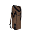 WHITEDUCK G.I Top Load Military Rucksack Style Double Strap Duffel Bag Heavy Duty and Water Resistant- Gym, Sports, Travel, Hiking, Backpacking (21" x 37", Brown)
