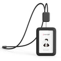 Lanyards for ID Badges Holder, SANTLET Silicone ID Badge Holder Name Card Case Protector with Retractable Cord, Safety Breakaway Buckle, 2 Card Slots for Office Staff Teachers Employees Cruising Black
