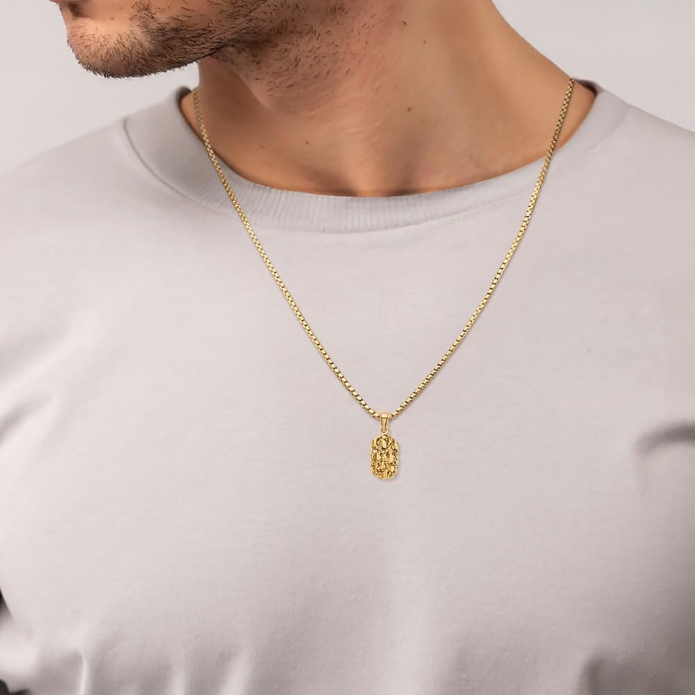 IceCarats 14K Solid Yellow Gold Chunky Nugget Necklace Chain Pendant Charm Only