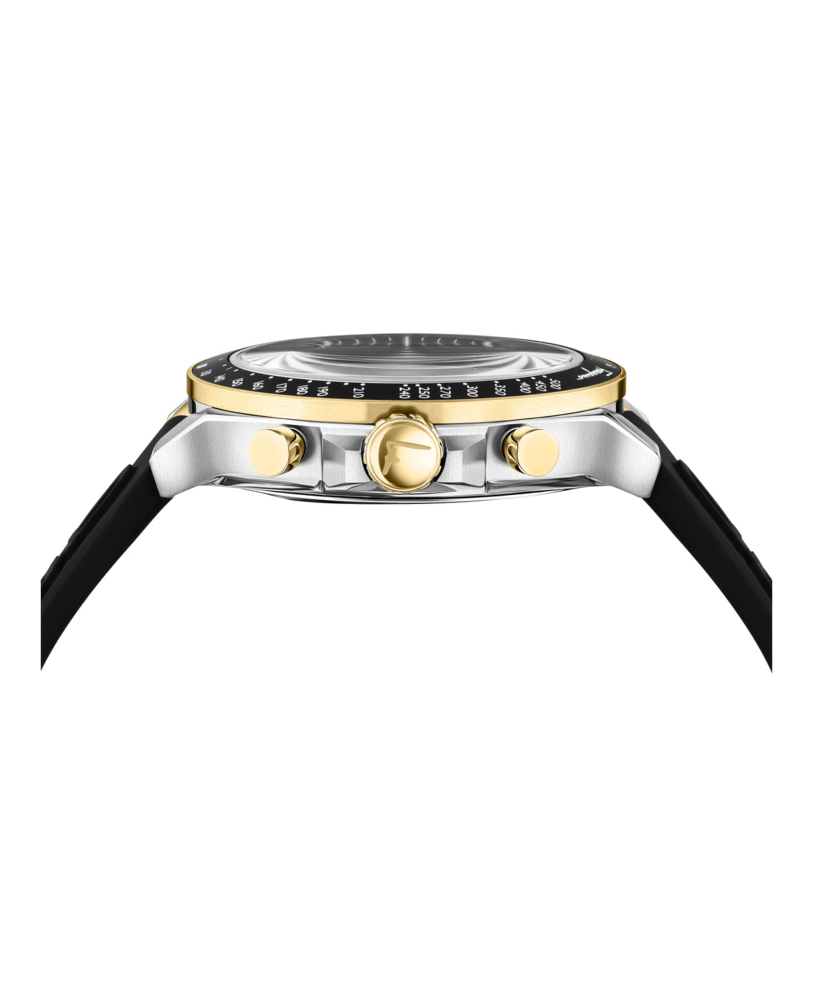 Ferragamo Urban Chrono Collection Luxury Mens Watch Timepieces with a Black Strap and Dial Featuring a Stainless Steel Case
