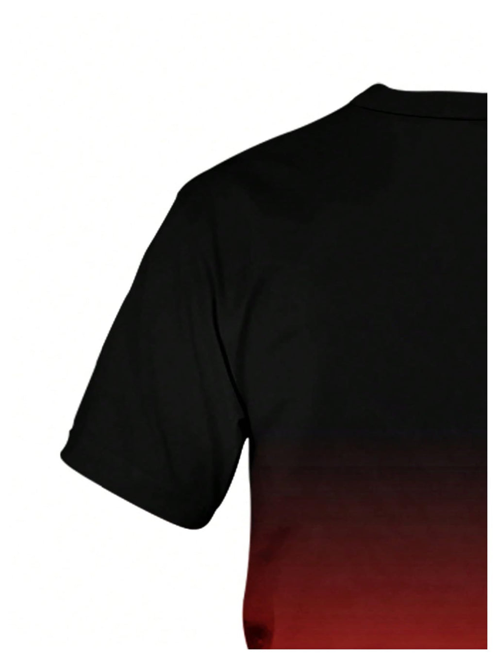 WDIRARA Men's 2 Piece Short Sets Graphic Print Short Sleeve T Shirts and Drawstring Shorts Clothing Set Black and Red X-Large