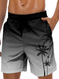 Lzzidou Men's Swim Trunks Mesh Lining Bathing Suit 8 Inch Inseam Swimsuits Hawaiian Beach Shorts with Pockets