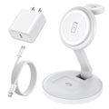 Charging Station for Apple Magnetic Wireless iPhone Mag-Safe Charger,15W 3in1 Foldable Wireless Dock Fast MagSafe Charger Stand for iPhone 17 Pro Max/16 Plus/16 ProMax/15/14/13,Apple Watch,AirPods Pro