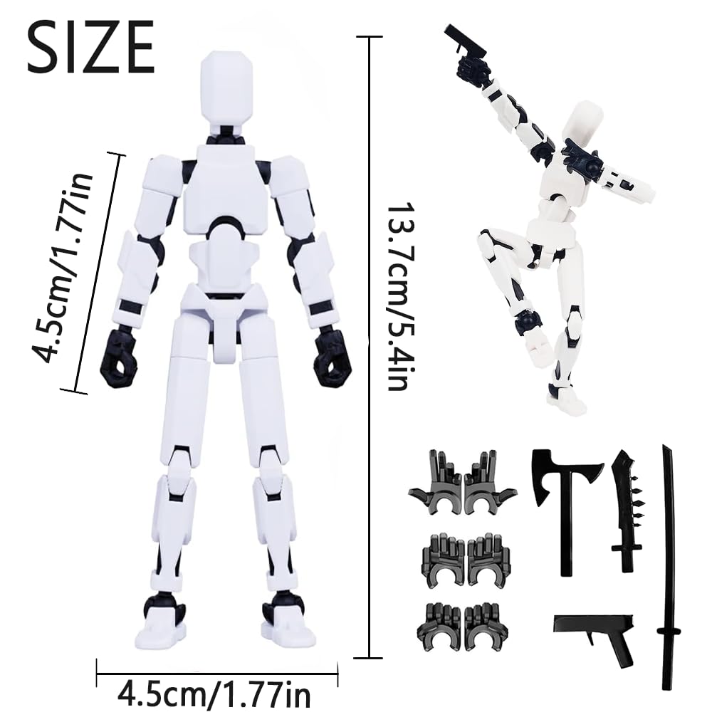 2026 New Assembly Completed-Titan 13 Action Figure,Dummy Robot 13 Action Figures Set,3D Printed Multi-Jointed Action Figures,Nova 13 Action Figure for Collectors Desktop Decorations (5pcs)