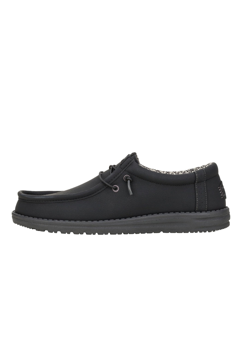 HEYDUDE Men's Wally Classic Black/Charcoal Size 11, Men’s Shoes, Men's Slip-on Loafers, Comfortable & Light-Weight