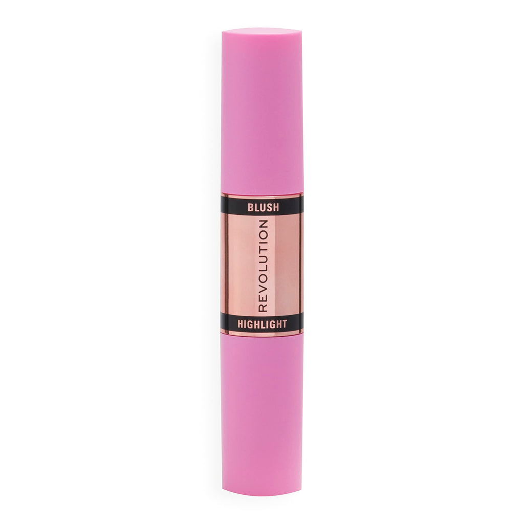 Revolution, Blush & Highlight Stick, Dual Ended, Highly Pigmented, Blendable Formula, Mauve Glow, 2 X 0.15 Oz.