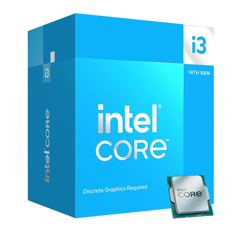 Intel® Core™ i3-14100F Desktop Processor 4 cores (4 P-cores + 0 E-cores) 4.7 GHz
