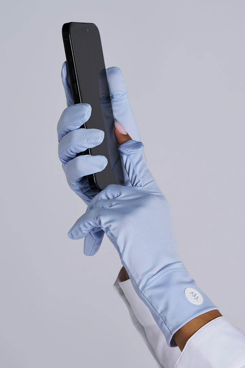 Coolibar Convertible Fingertip UV Sun Gloves - UPF 50+ Sun Protection - Fuji in Periwinkle Purple